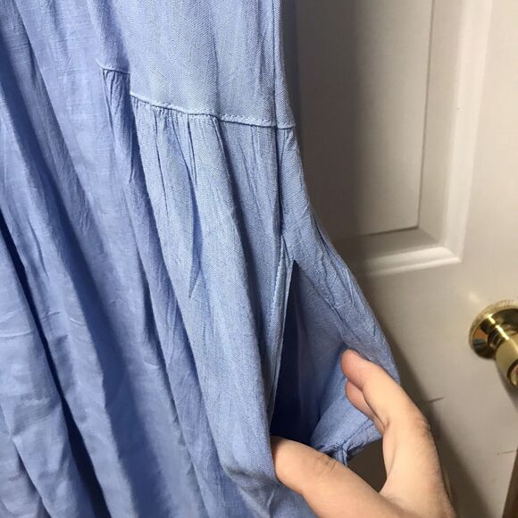 Raya Sun Women Blue Dress M Used Has Pockets - Picture 4 of 6